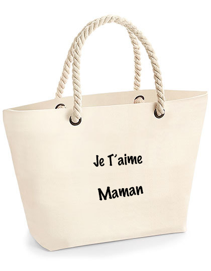 Sac de plage nautique Je t'aime Maman