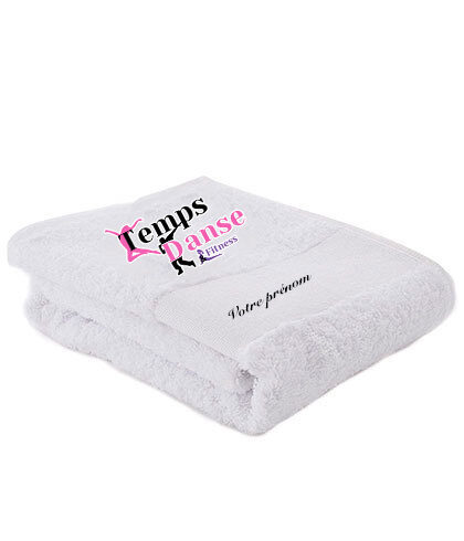 Serviette de fitness 130X30 Temps danse fitness / Logo broder