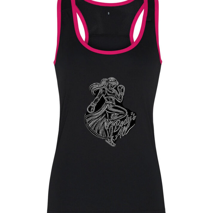 Debardeur femme de fitness Rose , Rouge ou Bleu Body's all