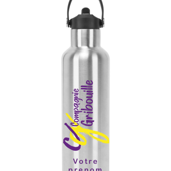 Gourde de sport TriDri® Vacuum avec paille rabattable Gribouille