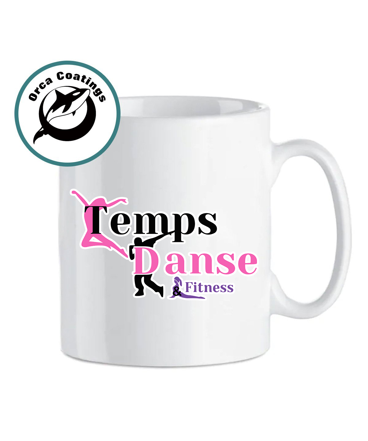 MugcORCA qualité AAA, 312,5 ml / Temps Danse  / impression relief