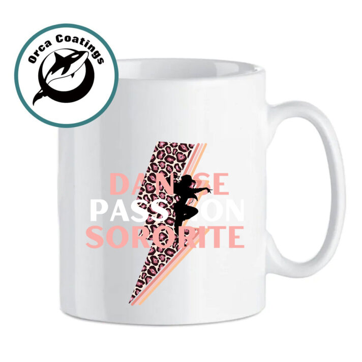 MugcORCA qualité AAA, 312,5 ml / MC danse Studio / impression relief