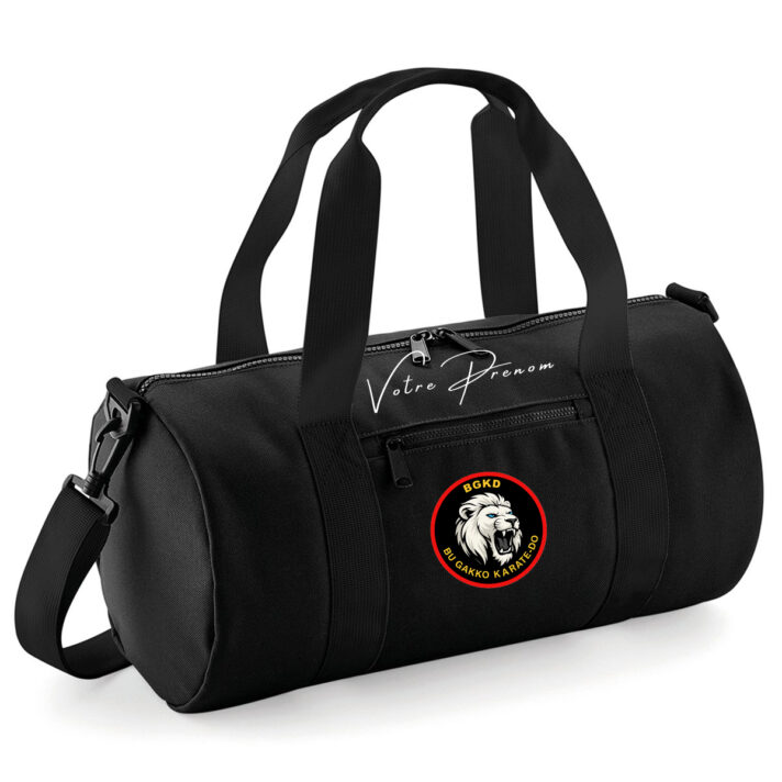 Mini sac tonneau / BGKD / logo impression / prenom broderie